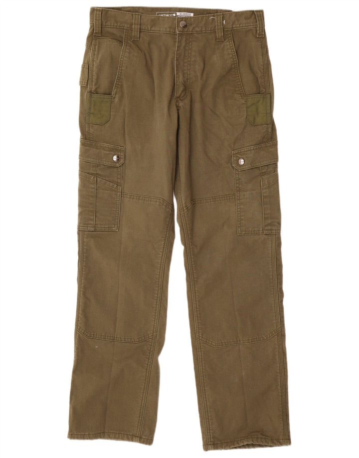 Męskie spodnie Carhartt o swobodnym kroju W32 L32, bawełna khaki