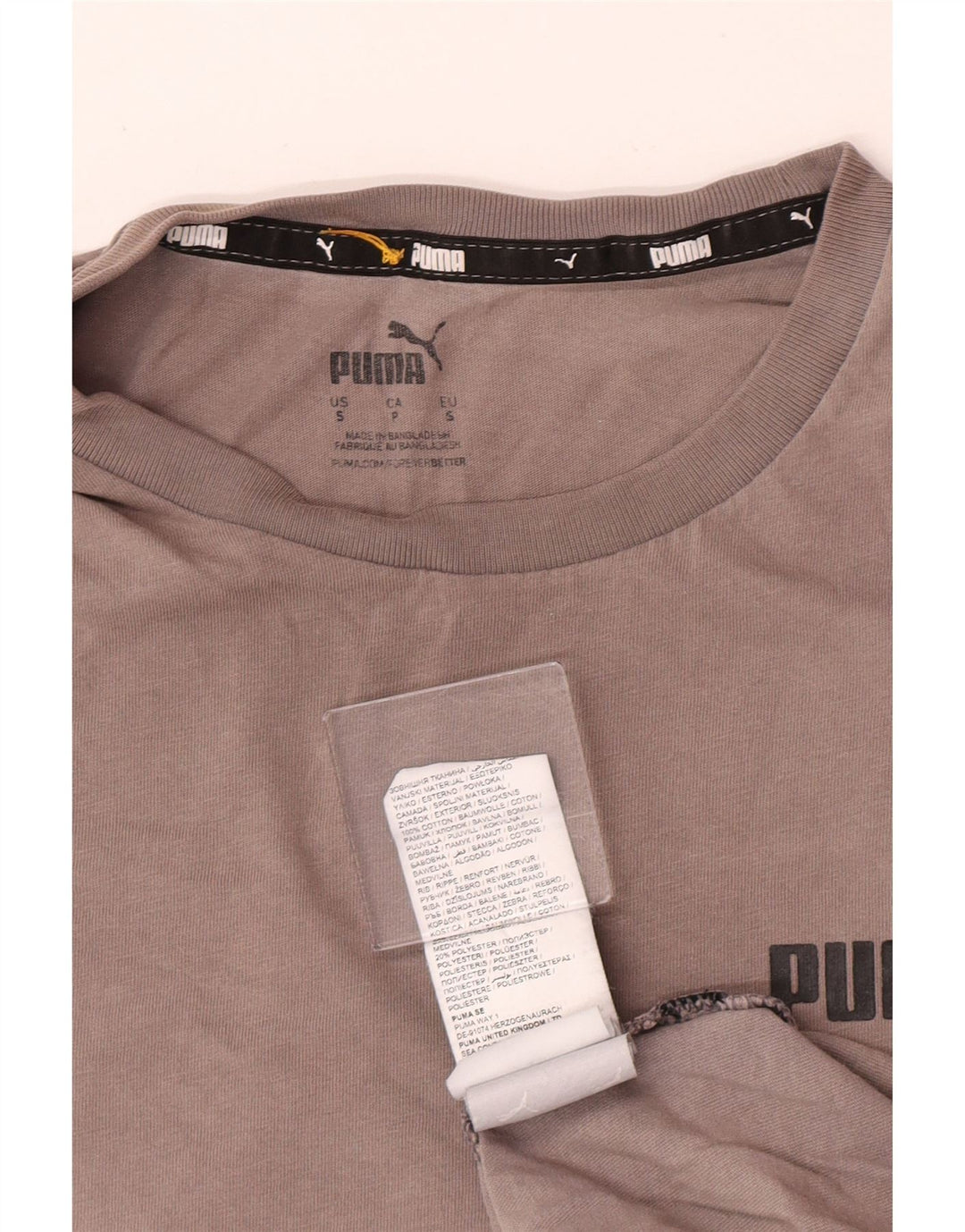 T-shirt męski Puma, mały, szary, bawełniany
