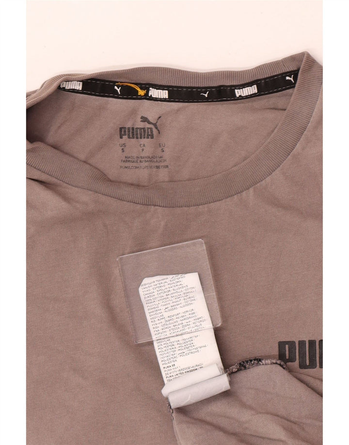 T-shirt męski Puma, mały, szary, bawełniany