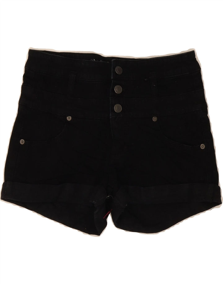 MOSSIMO Womens Super Strech High Waist Denim Shorts US 6 Medium W28  Black Vintage Mossimo and Second-Hand Mossimo from Messina Hembry 
