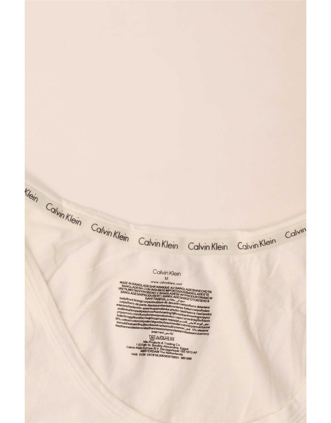 Męska kamizelka Calvin Klein, średnia biała bawełna