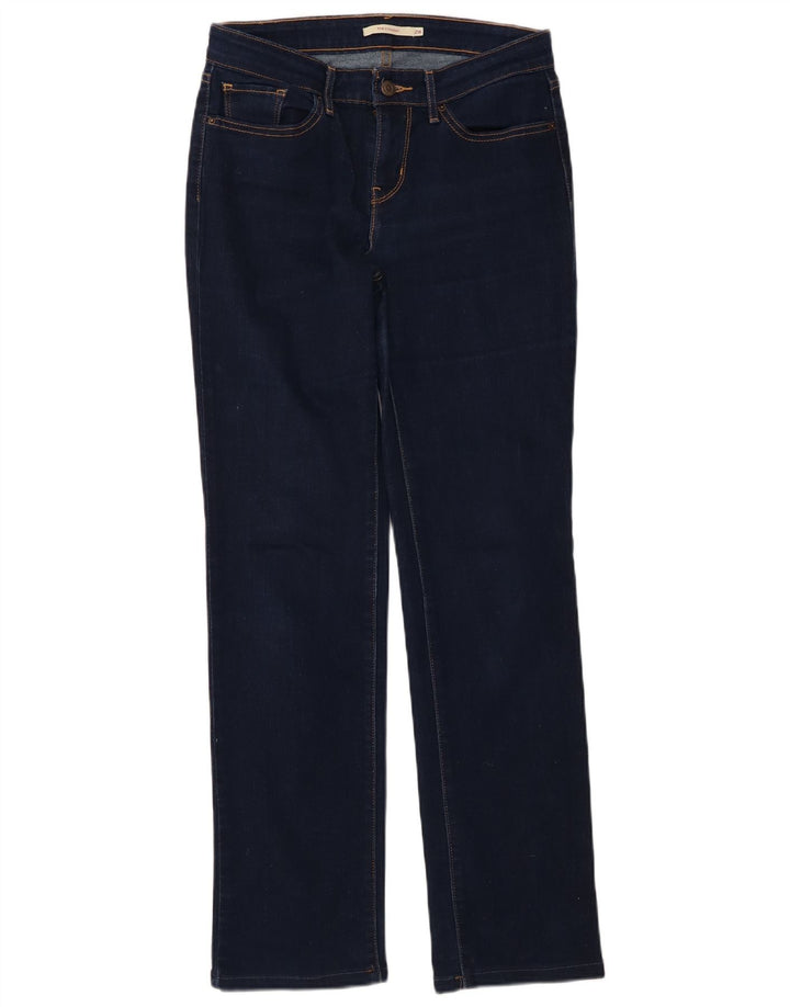 Damskie dżinsy Levi's 714 Straight W28 L30 Granatowa bawełna