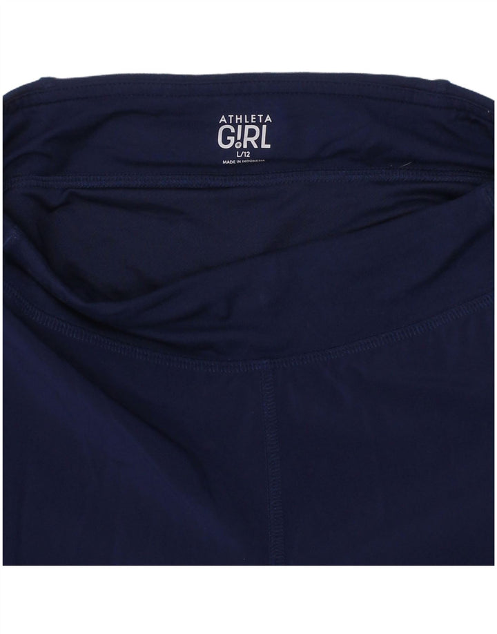 Spodenki sportowe dziewczęce ATHLETA 11-12 lat, duże, granatowe, poliestrowe