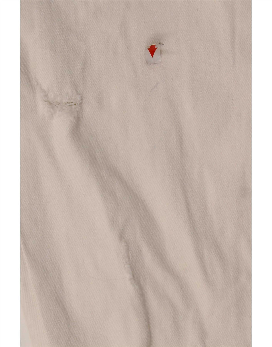Damskie jeansy Zara w trudnej sytuacji, przycięte, EU 42, duże, W32, L24, biała bawełna