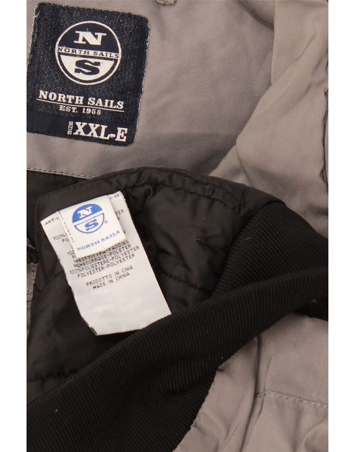Męska kurtka bomber North Sails UK 44 2XL Szary poliester z blokami kolorów