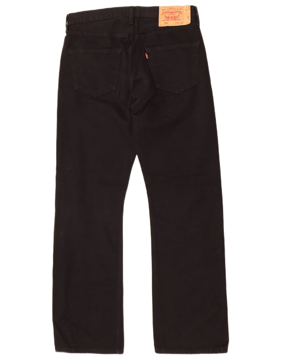 Męskie dżinsy Levi's 501 Straight W32 L32 Czarna bawełna