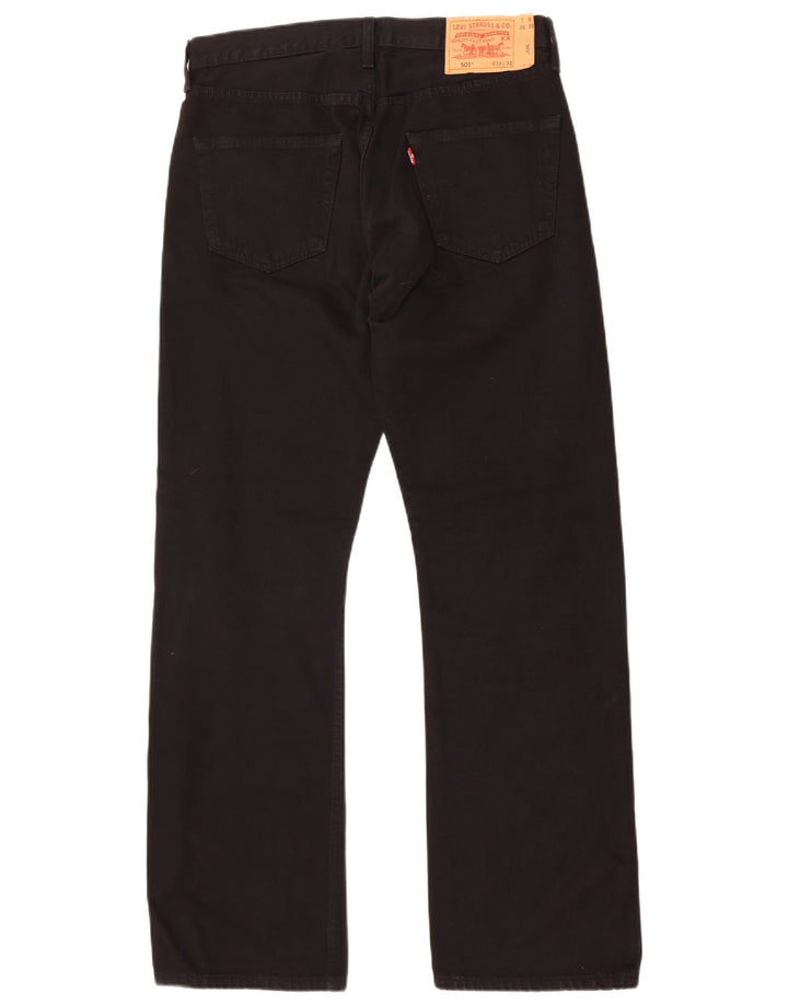 Męskie dżinsy Levi's 501 Straight W32 L32 Czarna bawełna