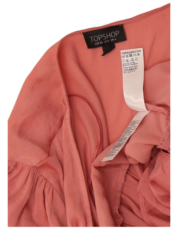 Damska bluzka koszulowa Topshop UK 12, średni różowy poliester
