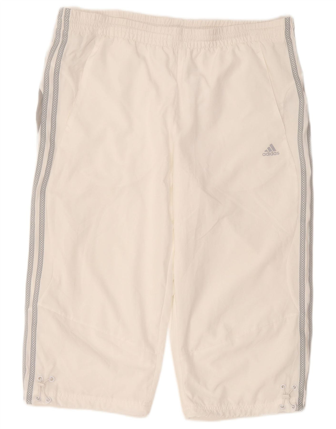 Męskie spodenki sportowe Adidas Climalite, duże, białe, poliestrowe