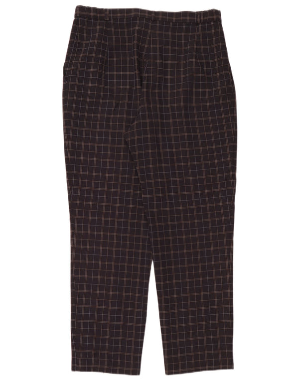 Damskie spodnie Chino Marks & Spencer UK 14 Large W32 L28 Granatowa kratka