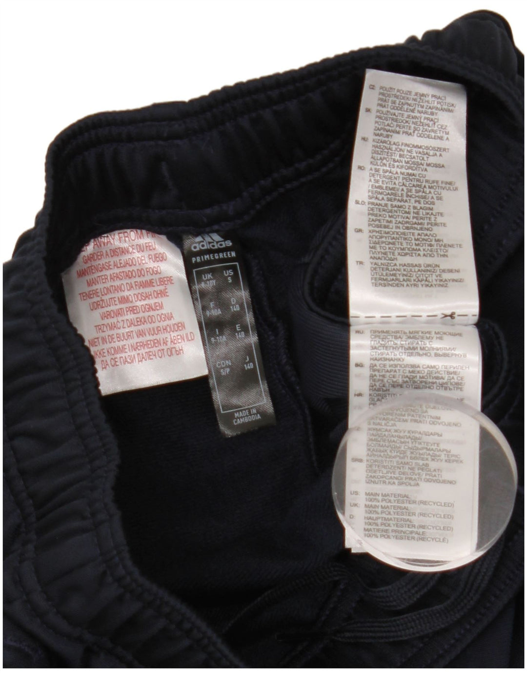 Spodnie dresowe chłopięce ADIDAS Primegreen 9-10 lat, granatowy, poliester