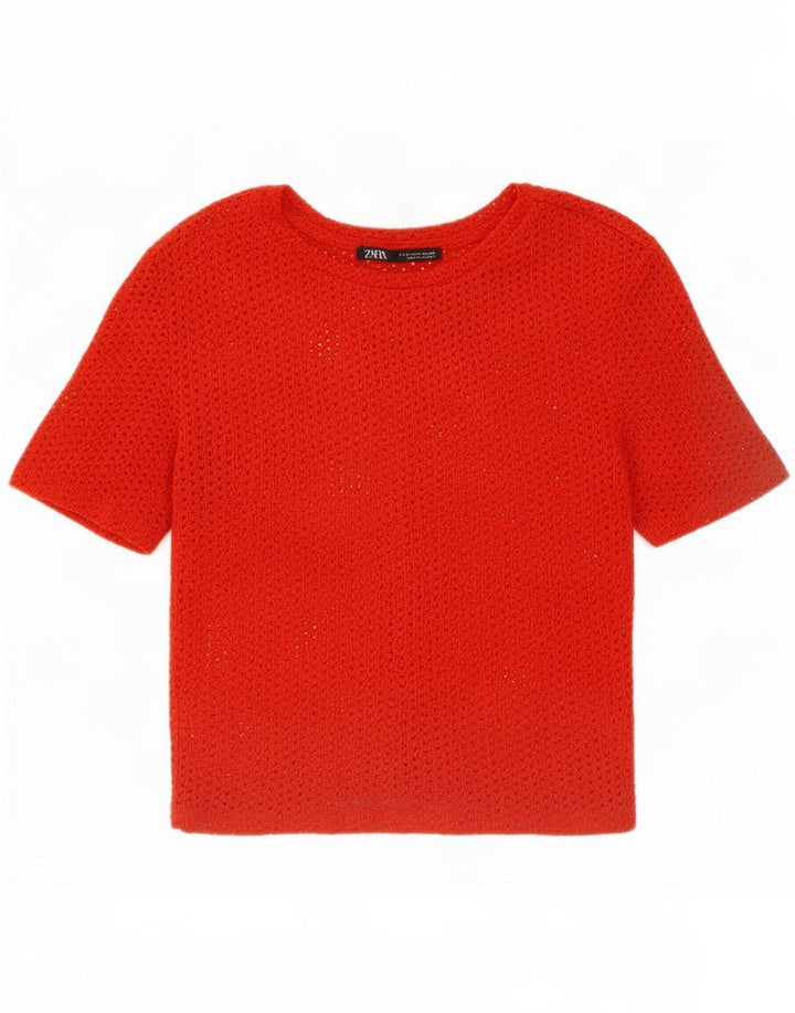Damska koszulka Crop Top Zara UK 8 Small Red
