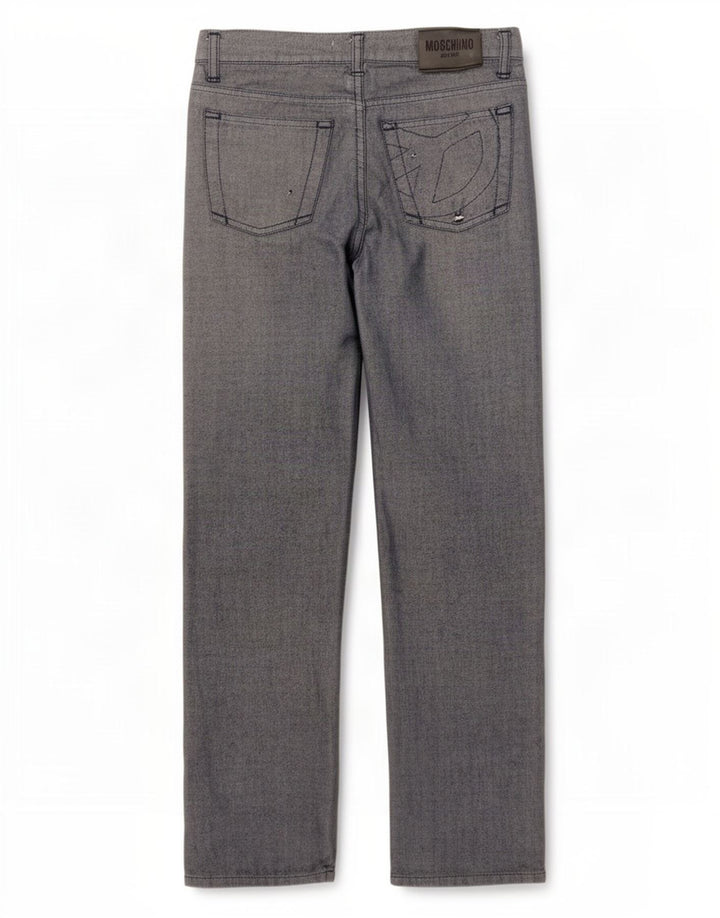 Damskie jeansy Moschino Straight W30 L30 Szare