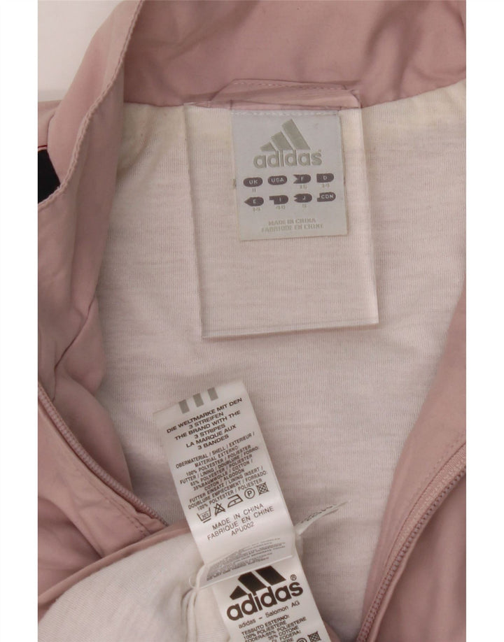 ADIDAS Womens Tracksuit Top Jacket UK 8 Small Pink Colourblock Polyester Vintage Adidas and Second-Hand Adidas from Messina Hembry 