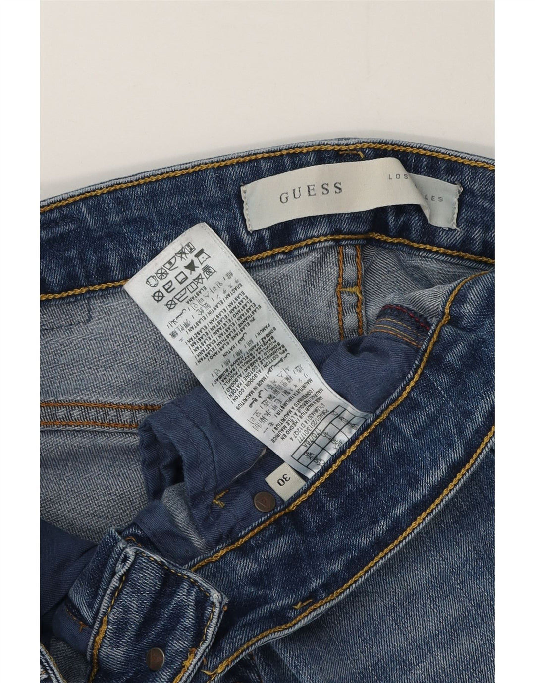 Guess Męskie jeansy slim W30 L34 Niebieskie bawełniane