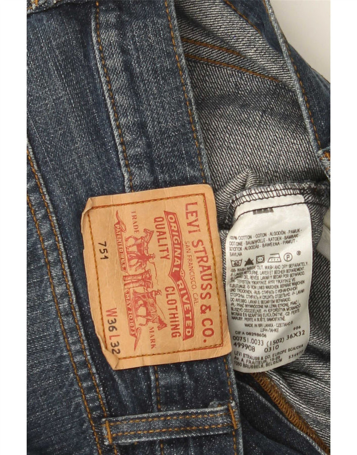 Męskie jeansy Levi's 751 Straight W36 L32 Niebieskie bawełniane