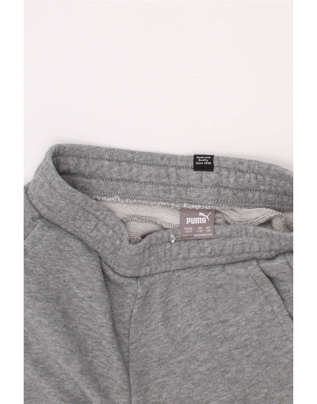 Chłopięce spodenki sportowe Puma 7-8 lat, szara bawełna w plamki