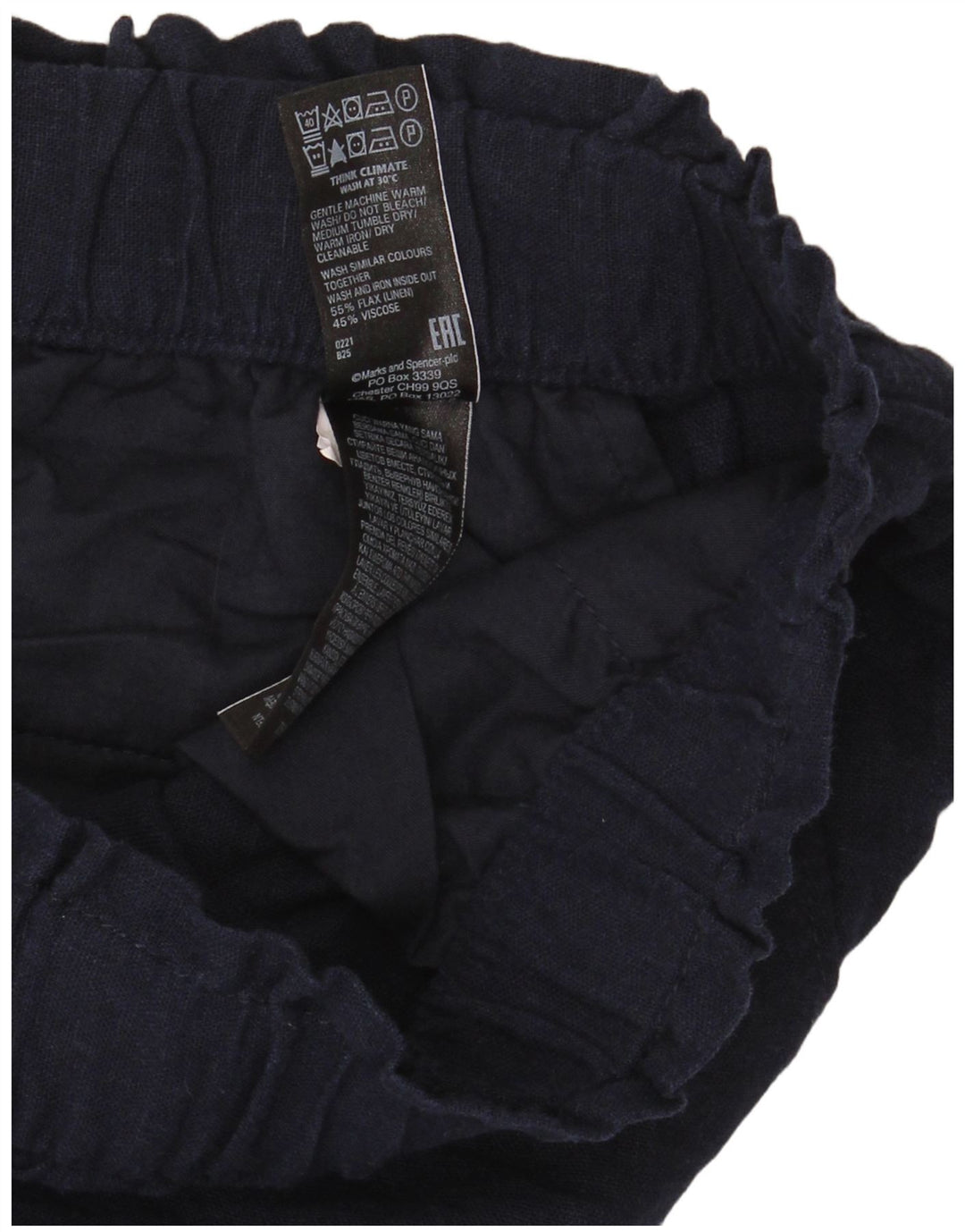 Marks & Spencer Damskie spodenki codzienne UK 12 Medium W32 Granatowo-len