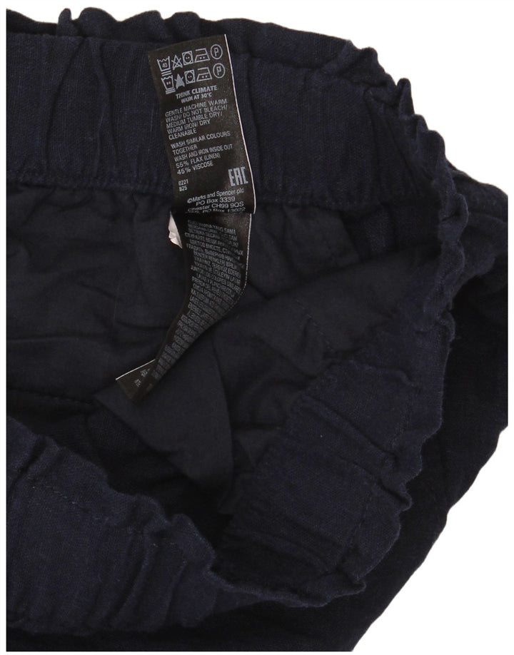 Marks & Spencer Damskie spodenki codzienne UK 12 Medium W32 Granatowo-len