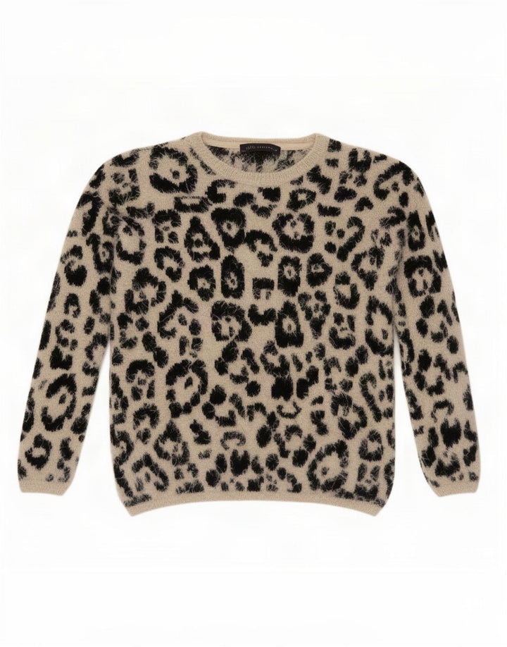 Marks & Spencer Damski sweter z okrągłym dekoltem, UK 8, mały beż