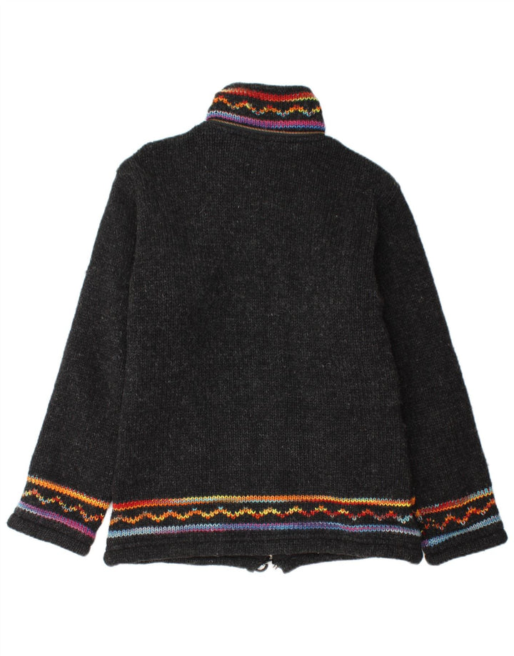 Męski sweter rozpinany THC, duży, czarny, geometryczny