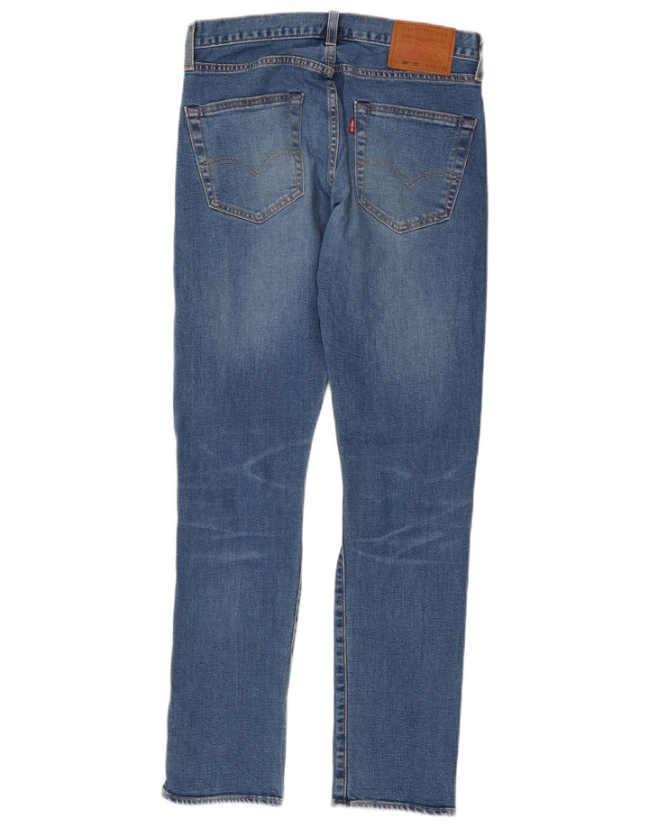 Męskie jeansy Levi's 501 w trudnej sytuacji W28 L32 Niebieska bawełna