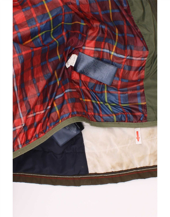 Tommy Hilfiger Chłopięca kurtka parka z kapturem, 5-6 lat, khaki, poliester