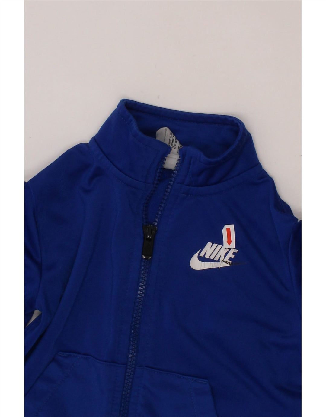 Kurtka NIKE chłopięca z grafiką, dresowa, 18-24 miesięcy, niebieska z blokami kolorów