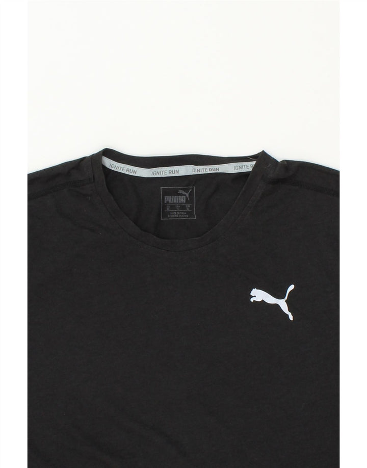 PUMA Mens T-Shirt Top XL Black Polyester Vintage Puma and Second-Hand Puma from Messina Hembry 