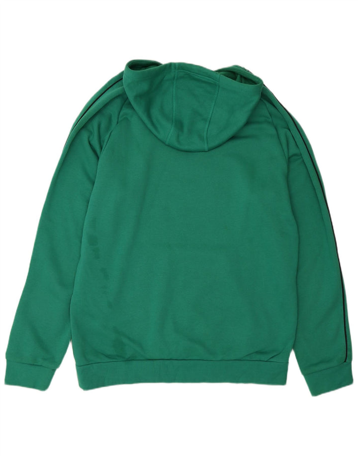 Adidas Męski sweter z kapturem, duży, turkusowy, bawełniany