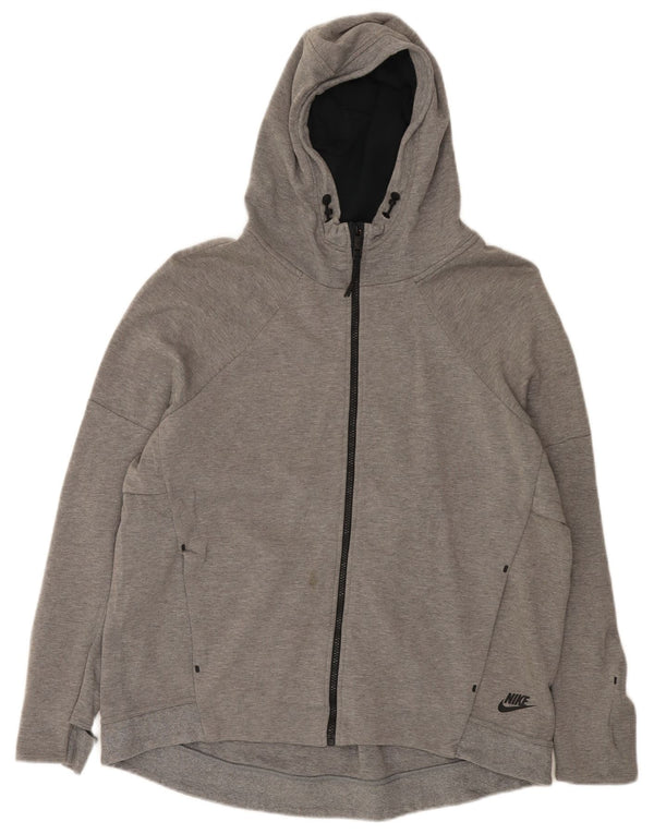 Męski sweter z kapturem i zamkiem błyskawicznym Nike XL, szara bawełna
