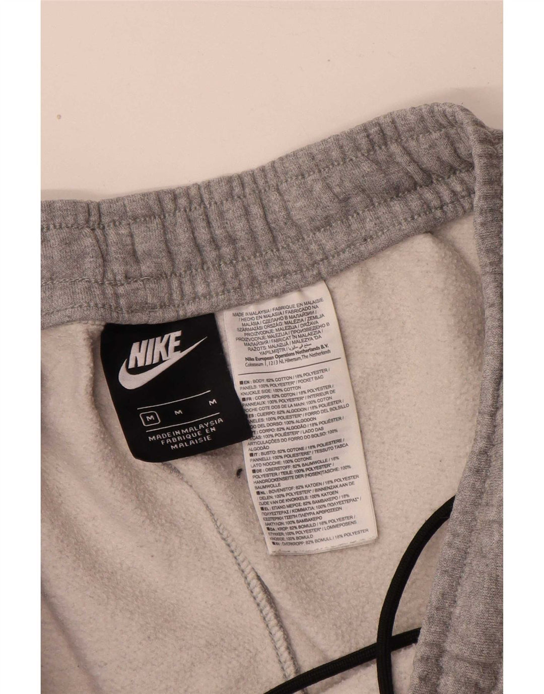 Męskie spodnie dresowe Nike, średnioszare, bawełniane