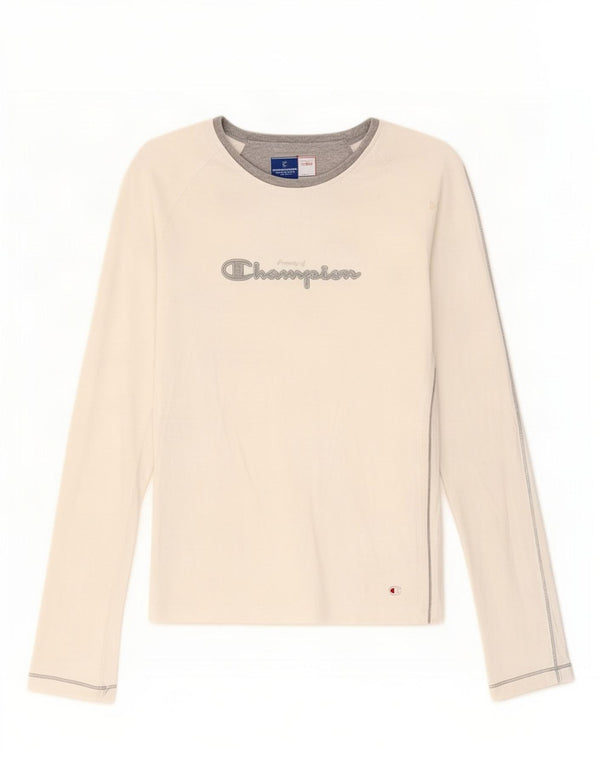 Koszulka Champion Womens Heritage Classics Graphic Top z długim rękawem UK 8 Small White
