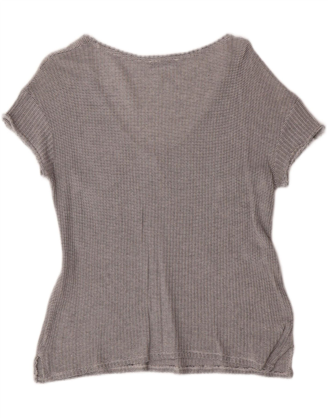 ZARA Womens Blouse Top UK 12 Medium Grey