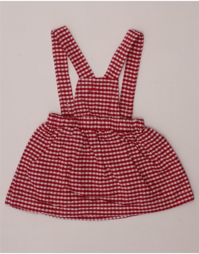 JOULES Baby Girls Dungarees Skirt 6-9 Months W18  Red Gingham Cotton Vintage Joules and Second-Hand Joules from Messina Hembry 