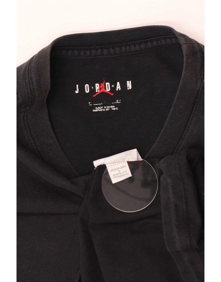 Męski T-shirt z grafiką Jordan, mały, czarny, bawełniany