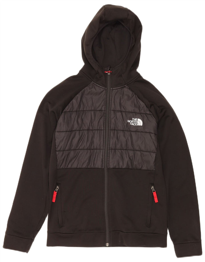 THE NORTH FACE Chłopięcy sweter z kapturem i zamkiem, 14-15 lat, XL, czarny, blok kolorów
