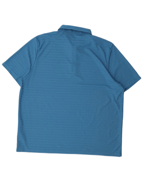 Męska koszulka polo Lacoste, rozmiar 9, 4XL, poliester w niebieskie paski