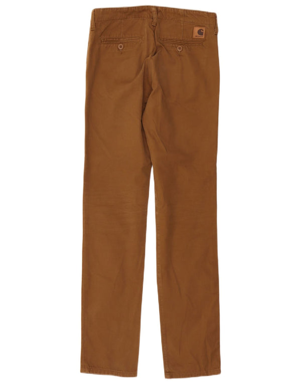 Męskie proste spodnie chino CARHARTT W30 L34 Brązowa bawełna