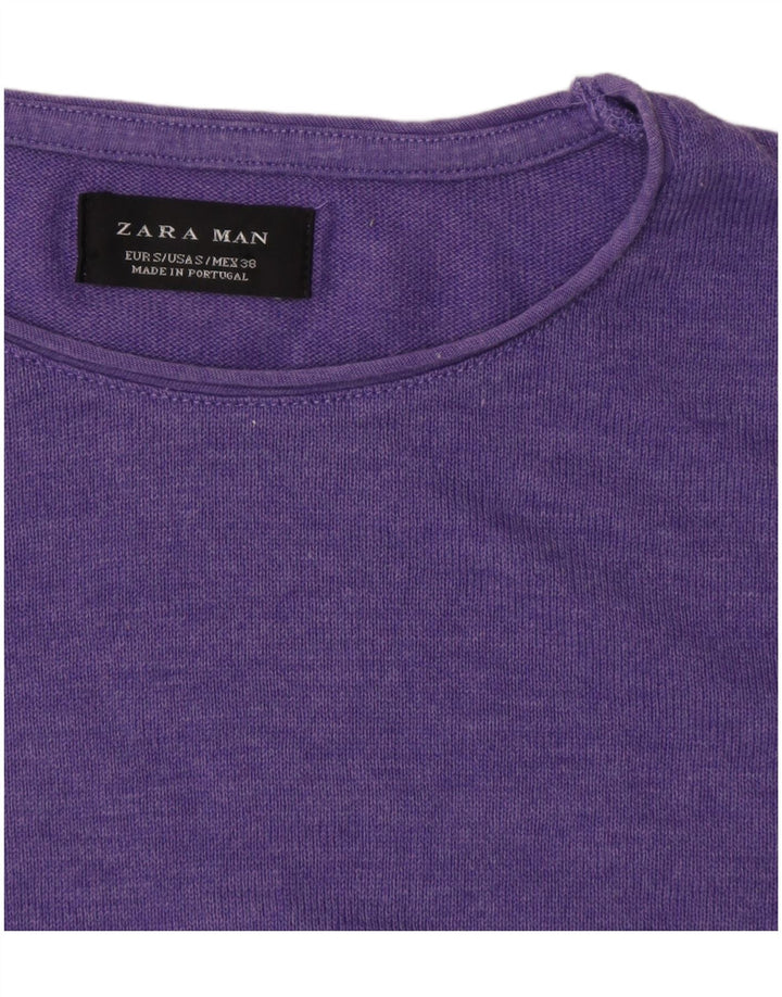 T-shirt męski Zara, mały, fioletowy