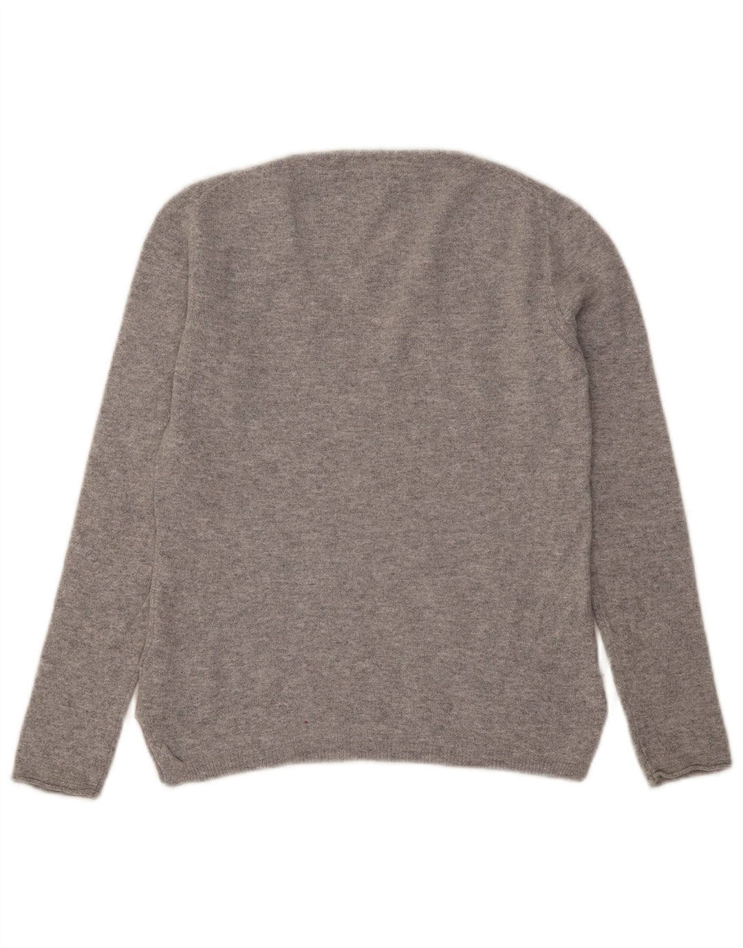 MASSIMO DUTTI Damski sweter z dekoltem w kształcie litery V, UK 10, mały, szary, nakrapiany