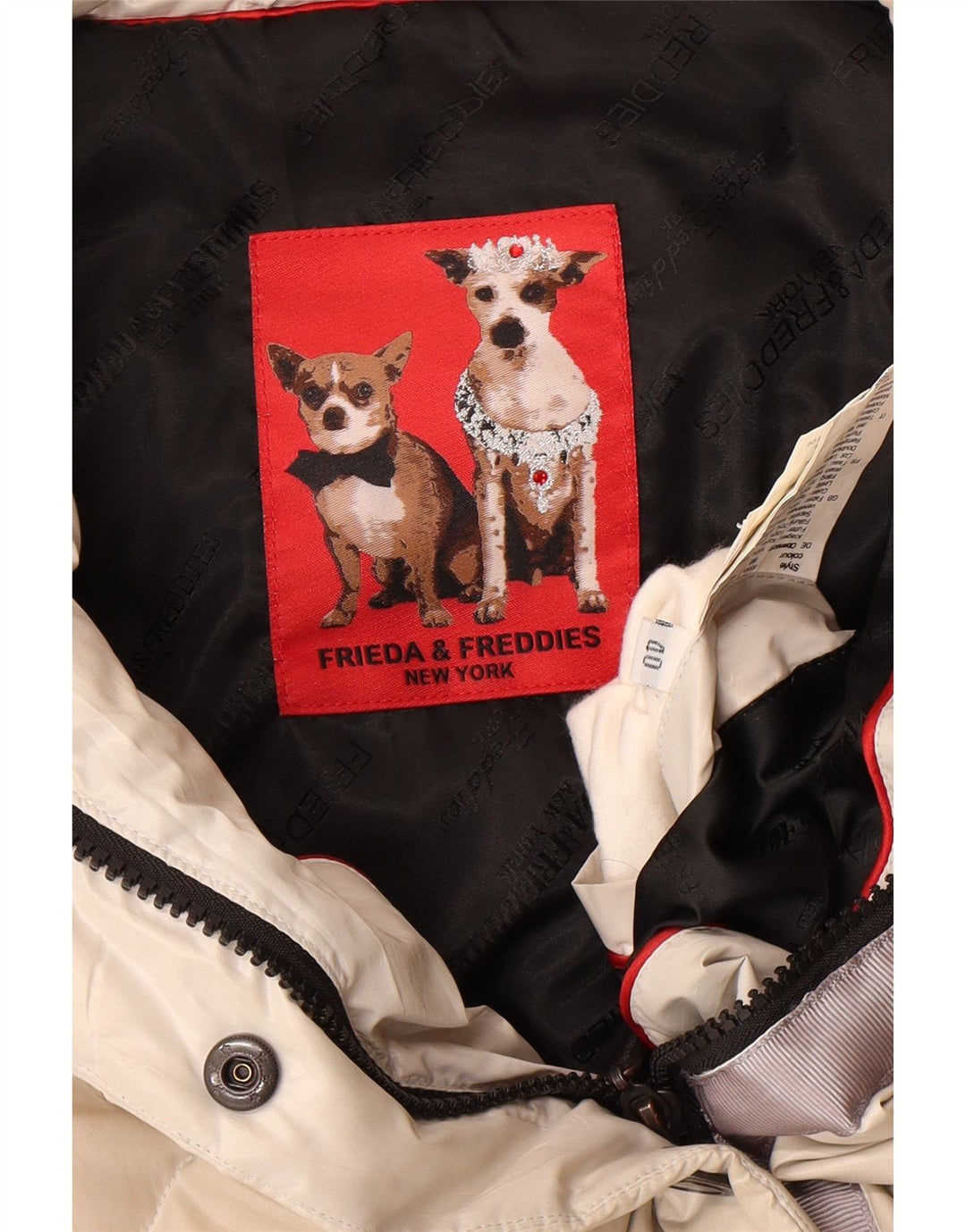 Damska wyściełana kamizelka FRIEDA & FREDDIES EU 40, średni beż, poliester