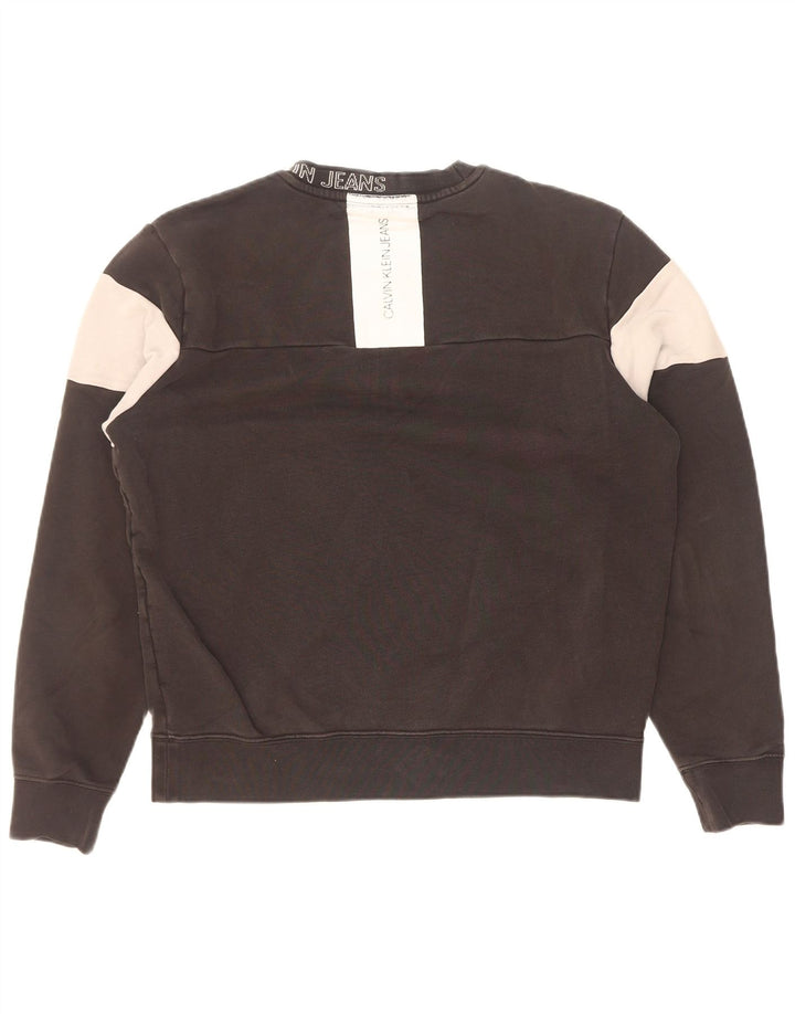 Męska bluza z grafiką Calvin Klein, mała, czarna, bawełniana