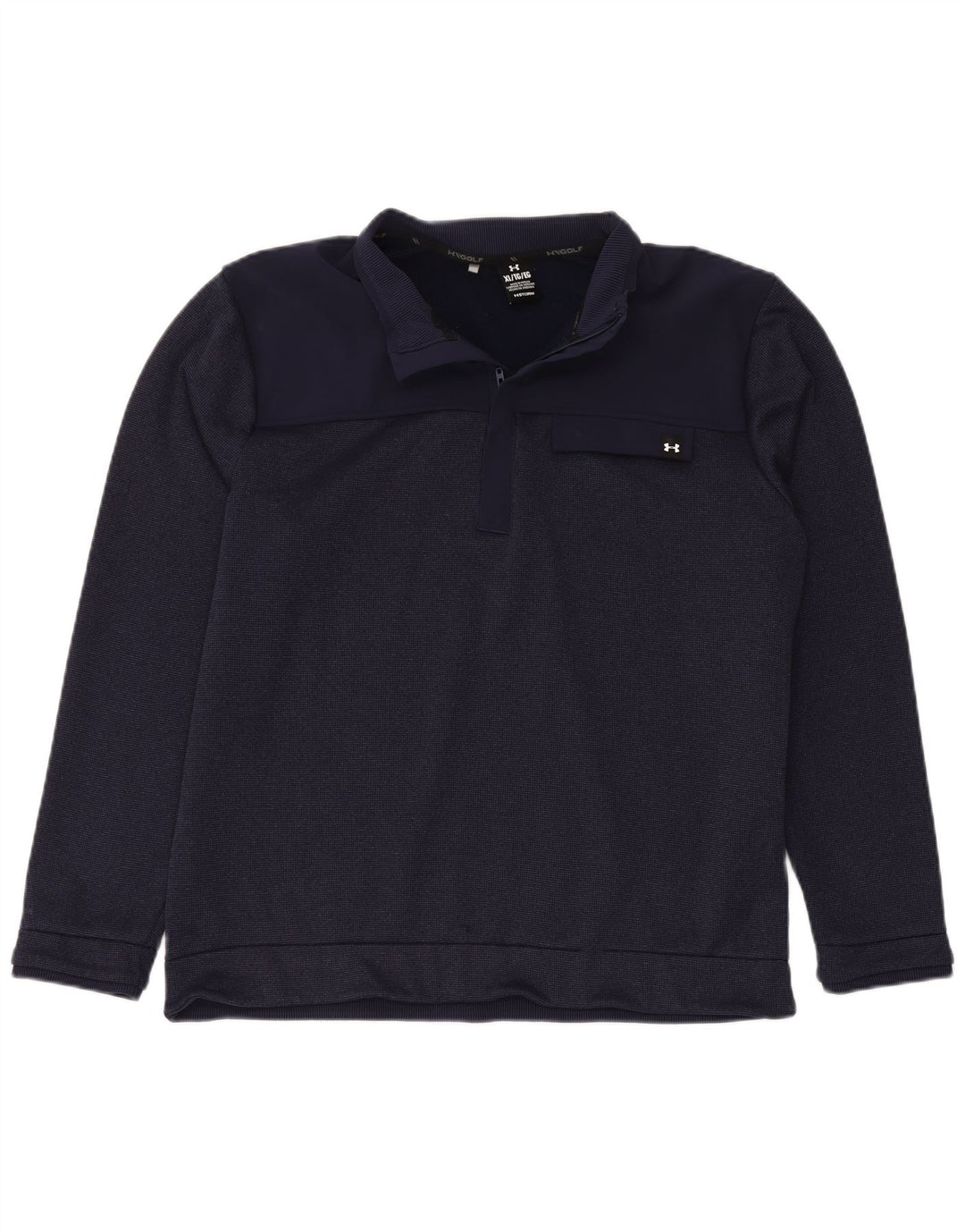 UNDER ARMOUR Męski sweter z zamkiem błyskawicznym XL, granatowy, poliester