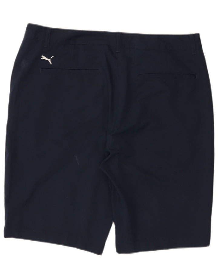 Męskie spodenki Chino Puma W34, duże, granatowe, poliestrowe