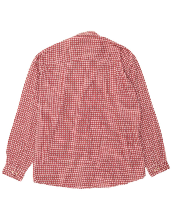 Lerros Męska koszula flanelowa 2XL, bawełniana w czerwoną kratę