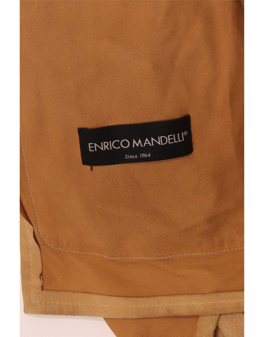 Damska skórzana kurtka Enrico Mandelli UK 18 XL, brązowa, klasyczna
