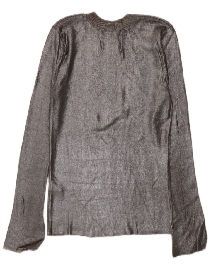 Damski top z długim rękawem Zara UK 8 Small, szara wiskoza