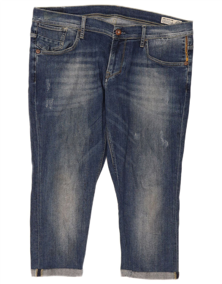 Damskie jeansy Capri Meltin' Pot W38 L22 Niebieska bawełna