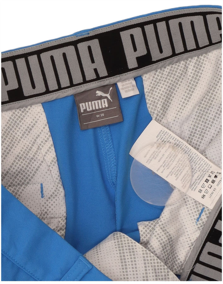 Męskie spodenki Chino Puma W36, duże, niebieskie, poliestrowe
